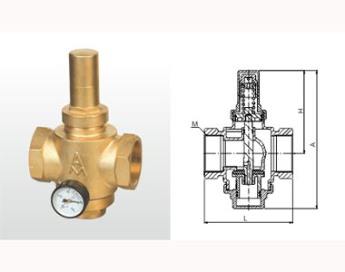 埃美柯黃銅活塞式可調(diào)減壓閥結(jié)構(gòu)圖