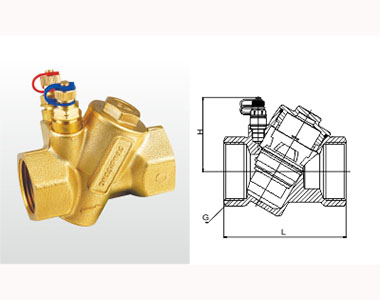 埃美柯黃銅動態(tài)平衡閥結構圖